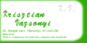krisztian vazsonyi business card